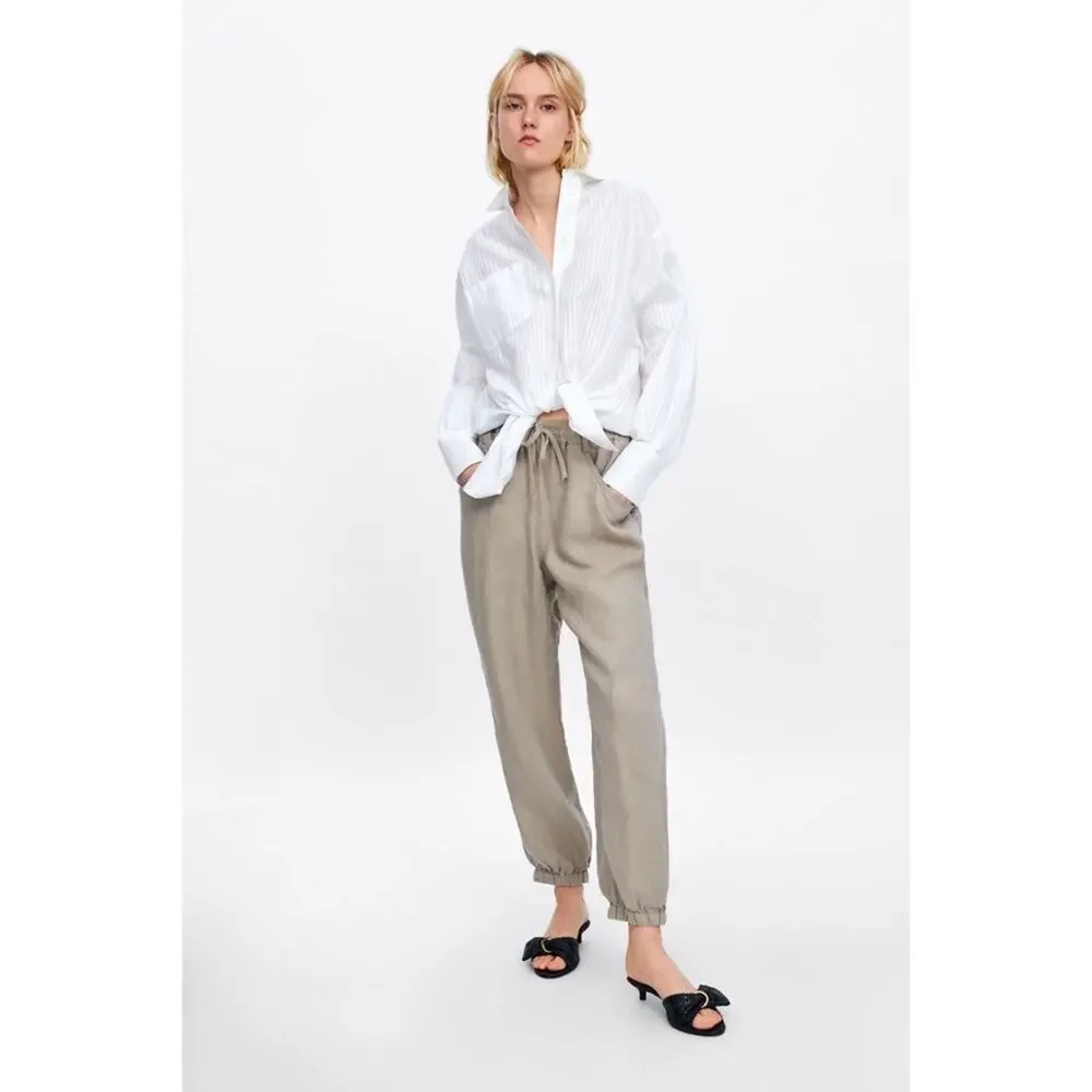 ZARA Linen Jogger Pant